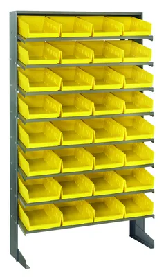 Quantum QPRS-107YL Pick Rack, 12"D x 36"W x 60"H, 400 lb capacity, Gray