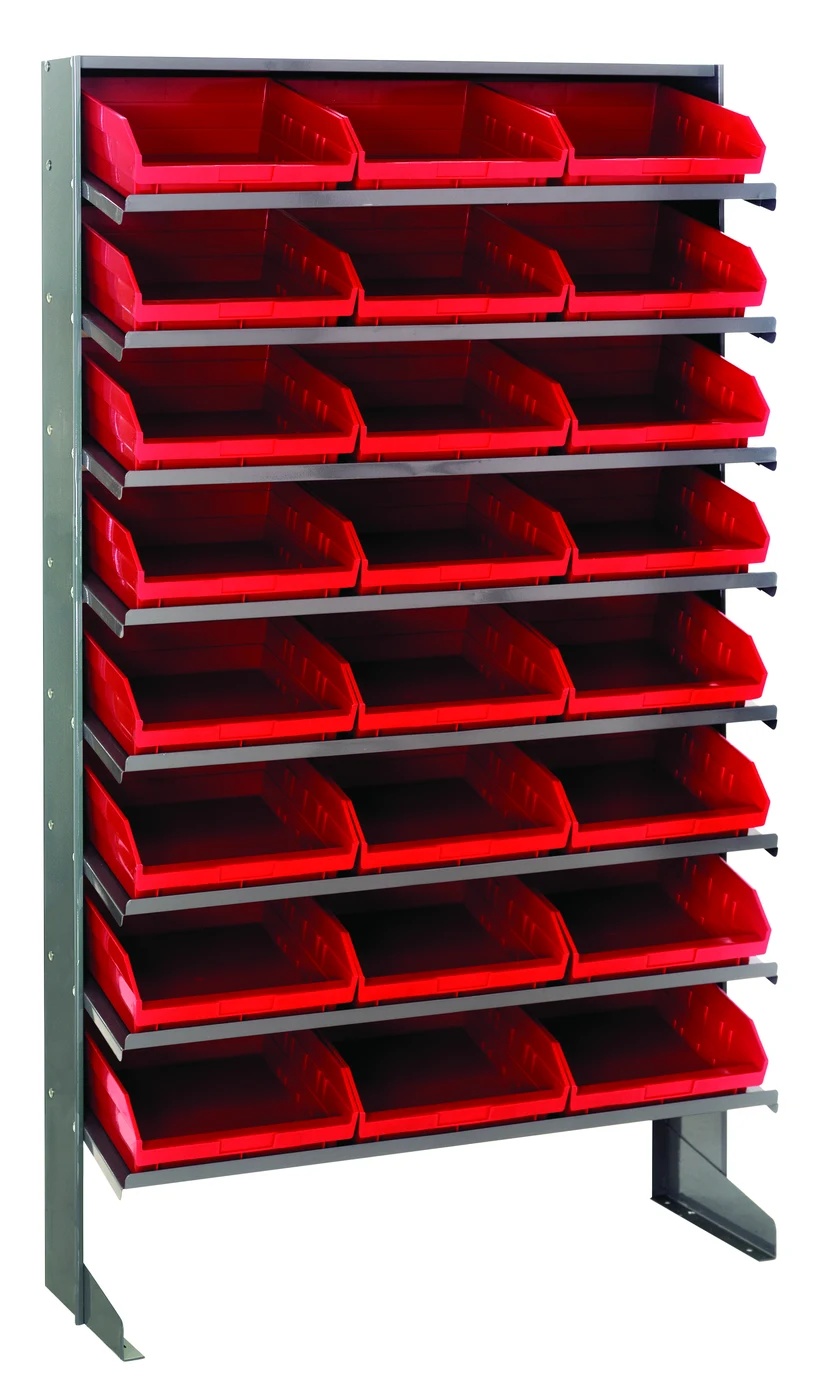 Quantum QPRS-109RD Pick Rack, 12"D x 36"W x 60"H, 400 lb capacity, Gray