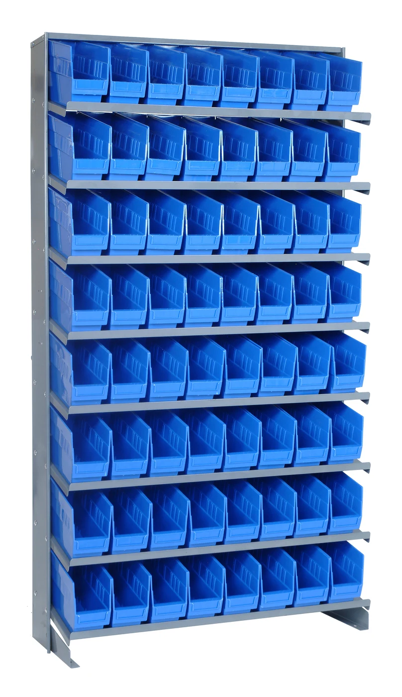 Quantum QPRS-201BL Pick Rack, 12"D x 36"W x 63-1/2"H, 400 lb capacity, Gray