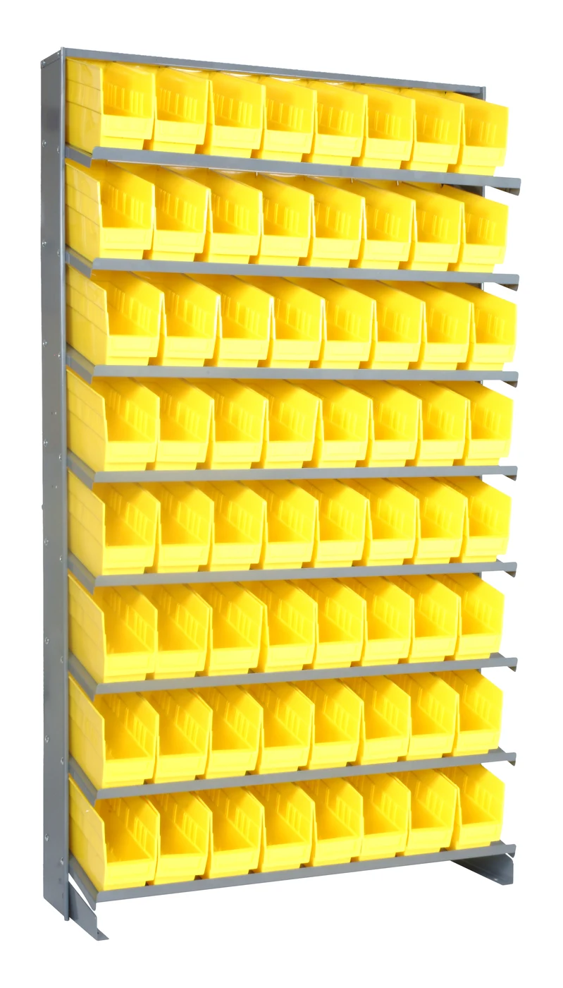 Quantum QPRS-201YL Pick Rack, 12"D x 36"W x 63-1/2"H, 400 lb capacity, Gray