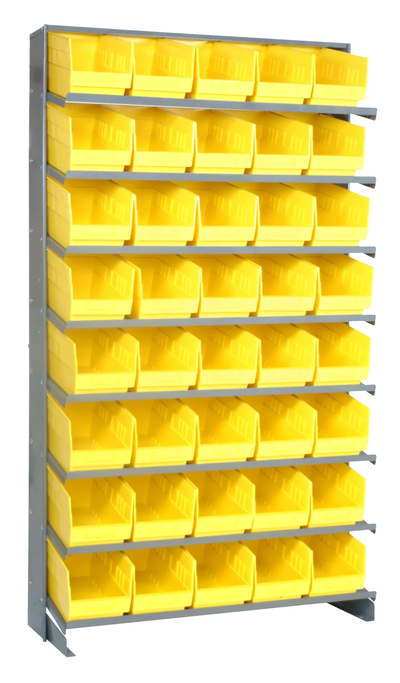 Quantum QPRS-202YL Pick Rack, 12"D x 36"W x 63-1/2"H, 400 lb capacity, Gray