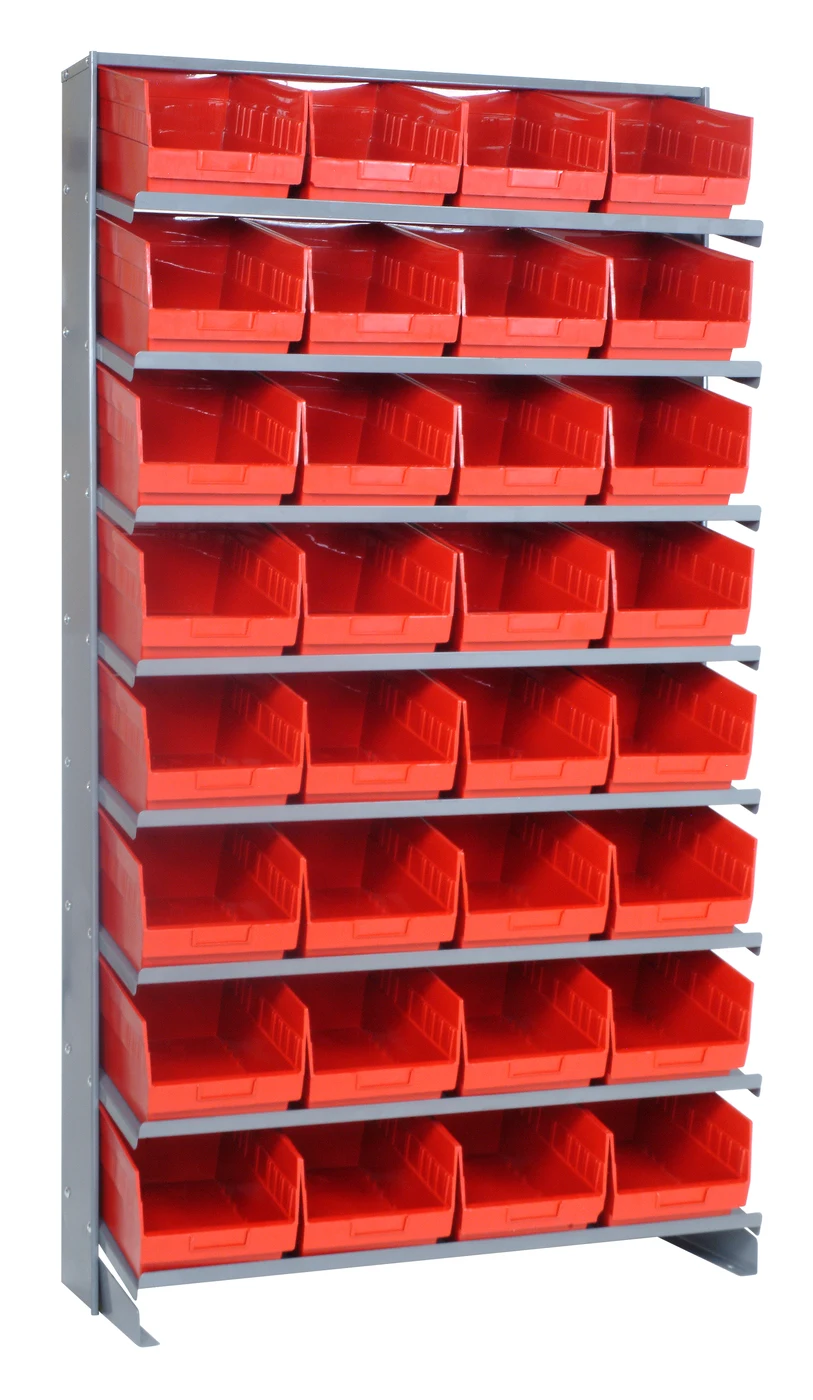 Quantum QPRS-207RD Pick Rack, 12"D x 36"W x 63-1/2"H, 400 lb capacity, Gray