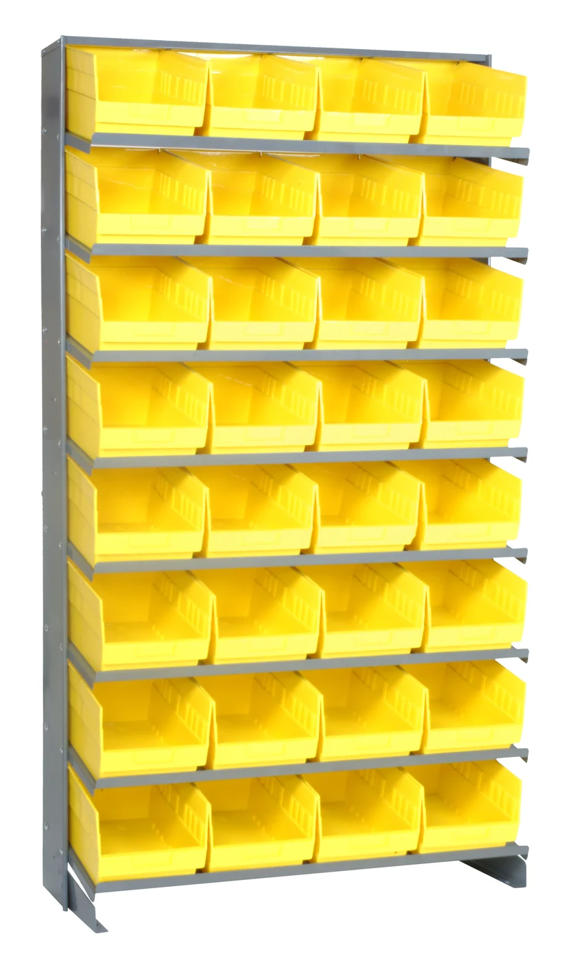 Quantum QPRS-207YL Pick Rack, 12"D x 36"W x 63-1/2"H, 400 lb capacity, Gray