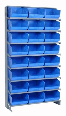 Quantum QPRS-209BL Pick Rack, 12"D x 36"W x 63-1/2"H, 400 lb capacity, Gray