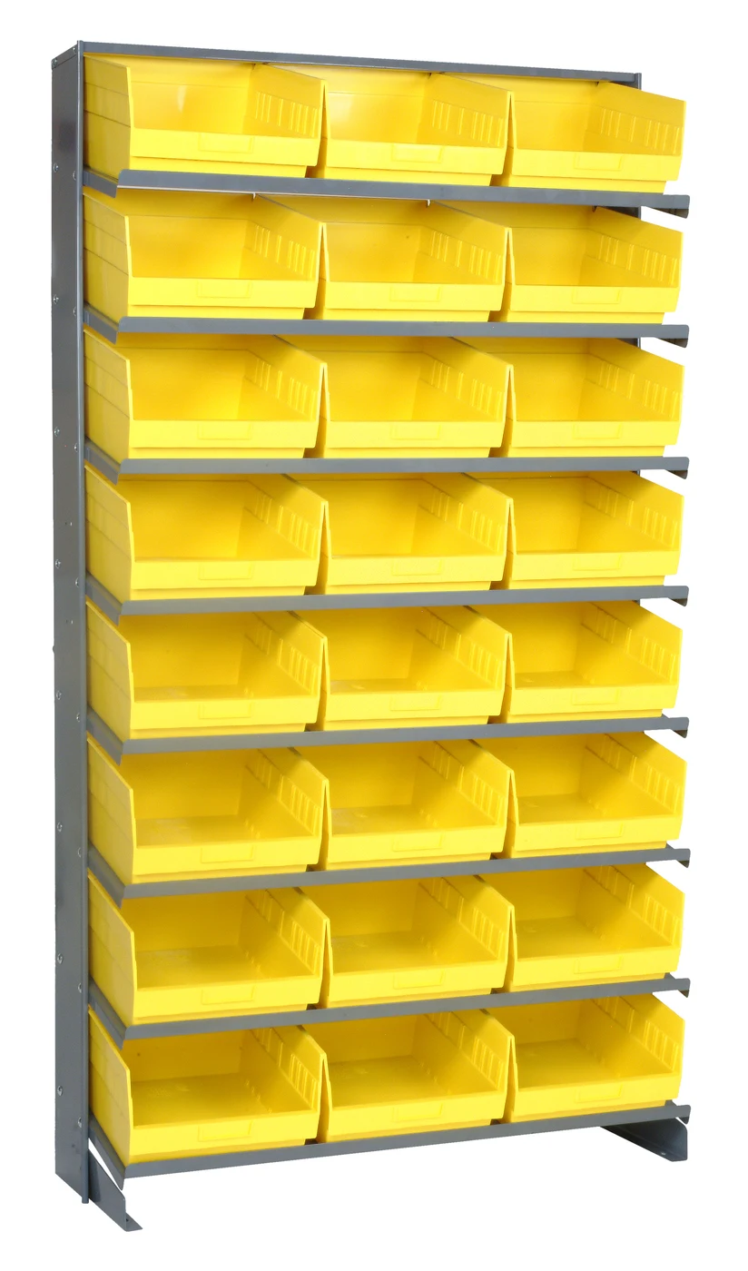 Quantum QPRS-209YL Pick Rack, 12"D x 36"W x 63-1/2"H, 400 lb capacity, Gray