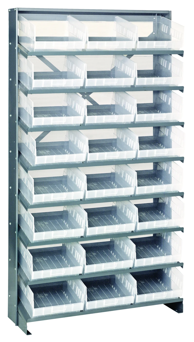 Quantum QPRS-209CL Pick Rack, 12"D x 36"W x 63-1/2"H, 400 lb capacity, Gray