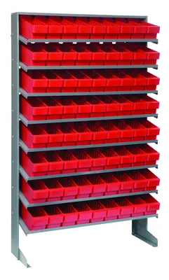 Quantum QPRS-501RD Pick Rack, 12"D x 36"W x 60"H, 400 lb capacity, Gray