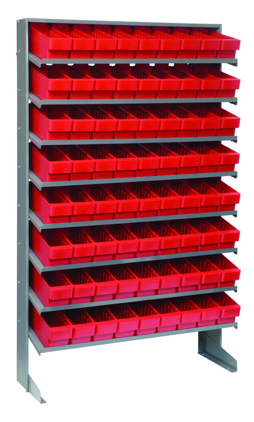 Quantum QPRS-501RD Pick Rack, 12"D x 36"W x 60"H, 400 lb capacity, Gray