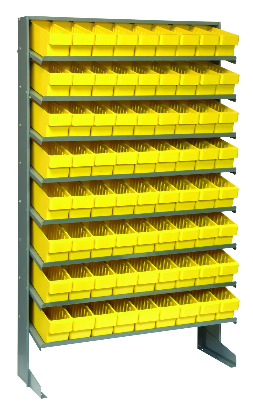 Quantum QPRS-501YL Pick Rack, 12"D x 36"W x 60"H, 400 lb capacity, Gray