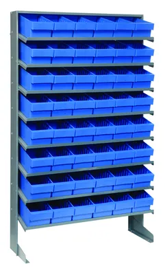 Quantum QPRS-601BL Pick Rack, 12"D x 36"W x 60"H, 400 lb capacity, Gray