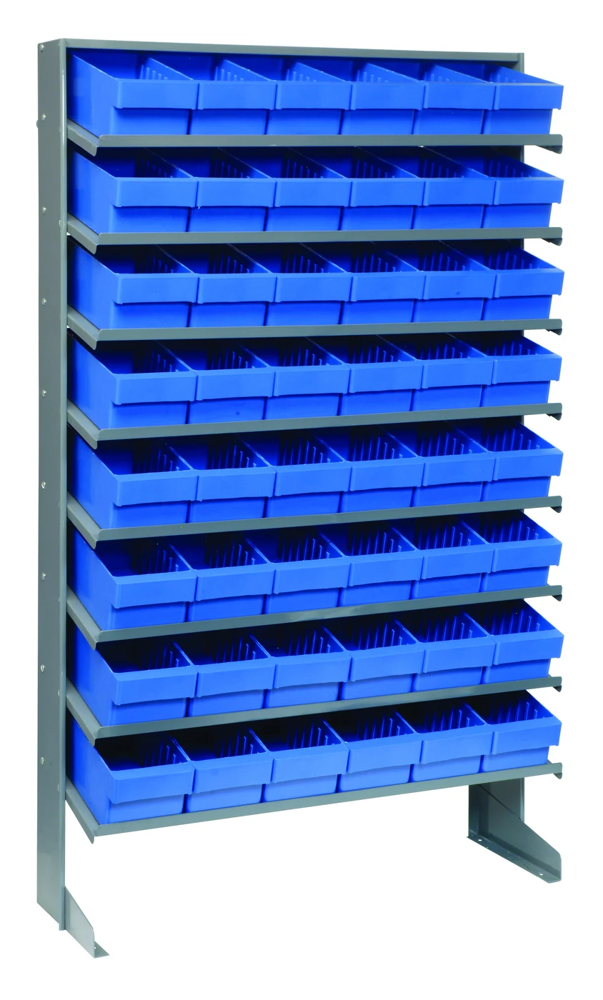 Quantum QPRS-601BL Pick Rack, 12"D x 36"W x 60"H, 400 lb capacity, Gray