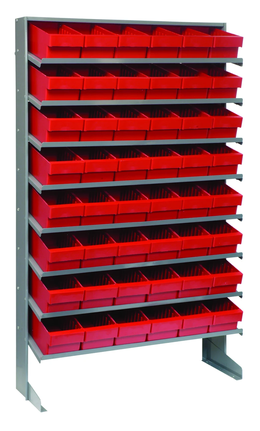 Quantum QPRS-601RD Pick Rack, 12"D x 36"W x 60"H, 400 lb capacity, Gray