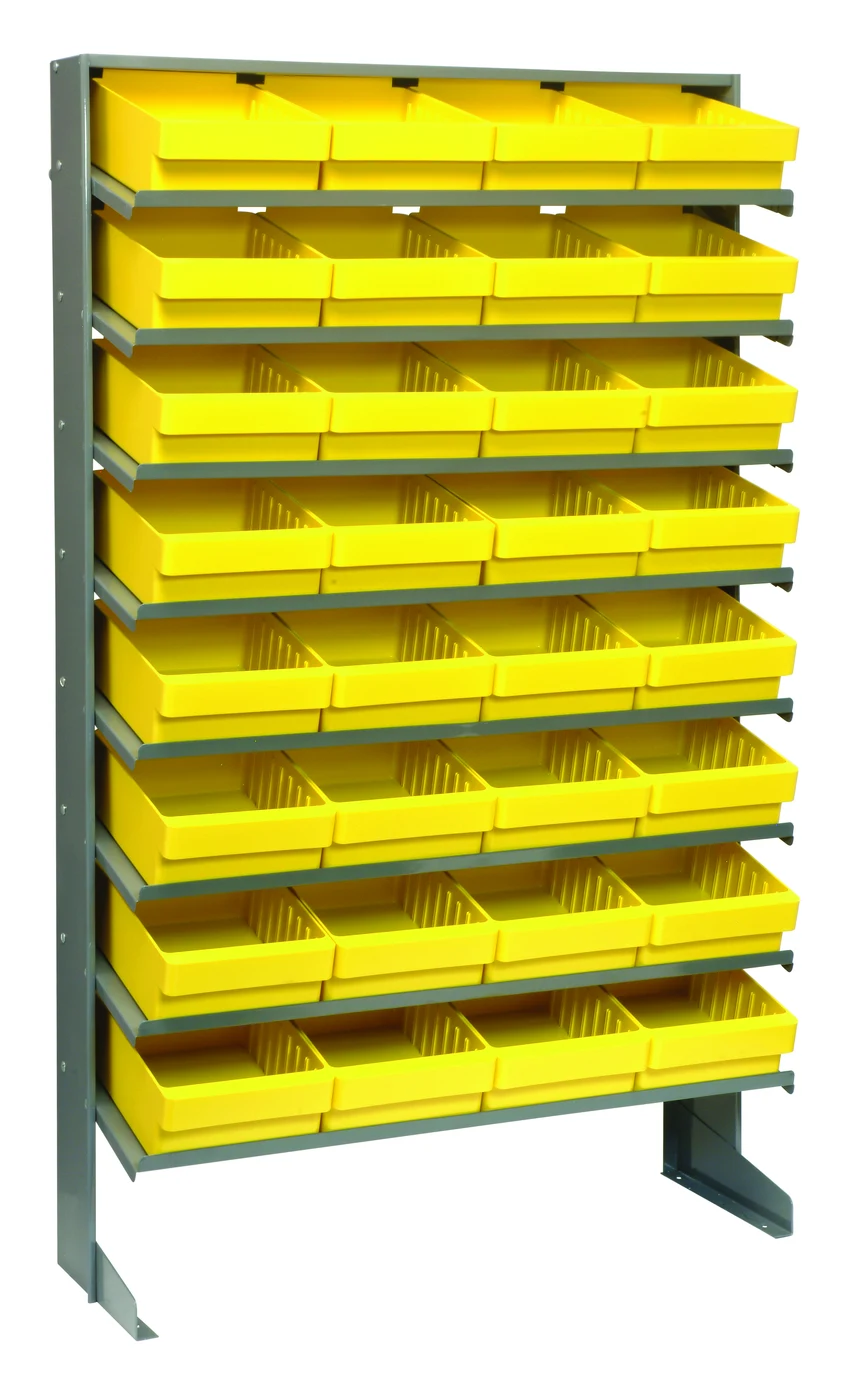 Quantum QPRS-701YL Pick Rack, 12"D x 36"W x 60"H, 400 lb capacity, Gray