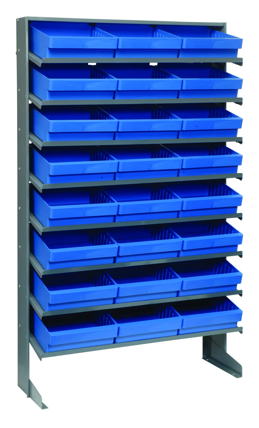 Quantum QPRS-801BL Pick Rack, 12"D x 36"W x 60"H, 400 lb capacity, Gray