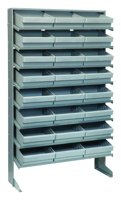 Quantum QPRS-801GY Pick Rack, 12"D x 36"W x 60"H, 400 lb capacity, Gray