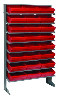 Quantum QPRS-801RD Pick Rack, 12"D x 36"W x 60"H, 400 lb capacity, Gray