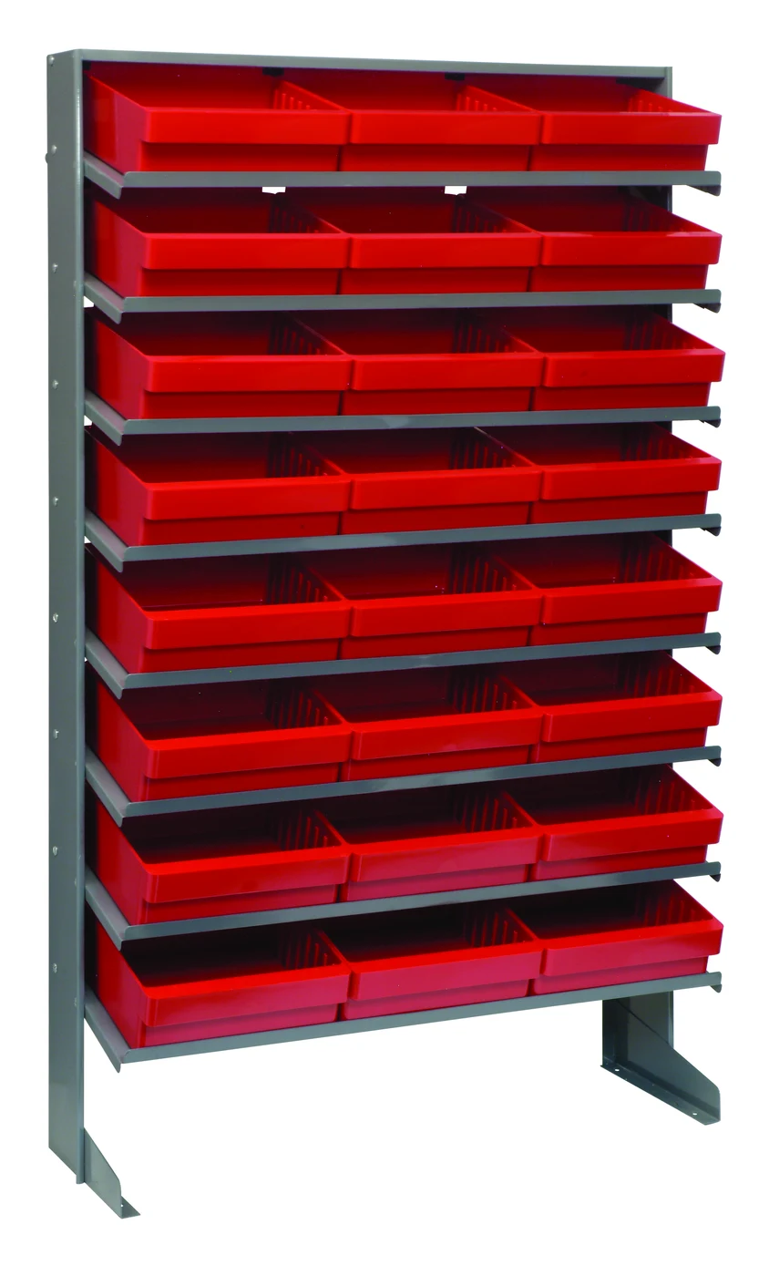 Quantum QPRS-801RD Pick Rack, 12"D x 36"W x 60"H, 400 lb capacity, Gray