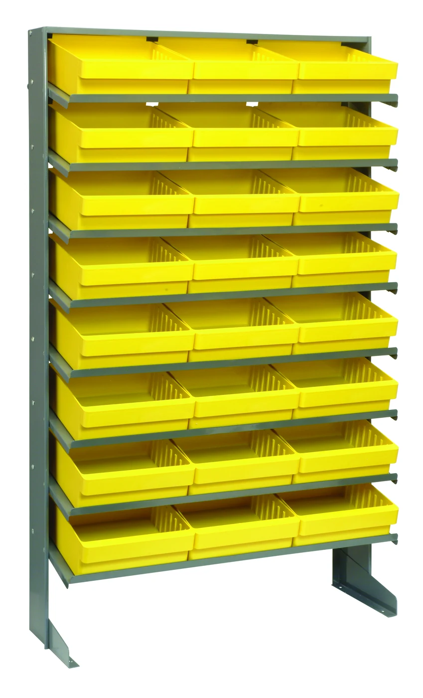 Quantum QPRS-801YL Pick Rack, 12"D x 36"W x 60"H, 400 lb capacity, Gray