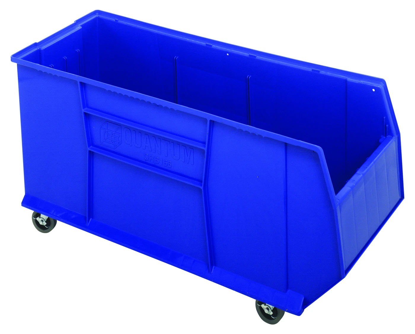 Quantum QRB176MOBBL Mobile RackBin 42" Container, 16-1/2"W x 41-7/8"L x 20-1/2"H, 180 lb capacity, Blue