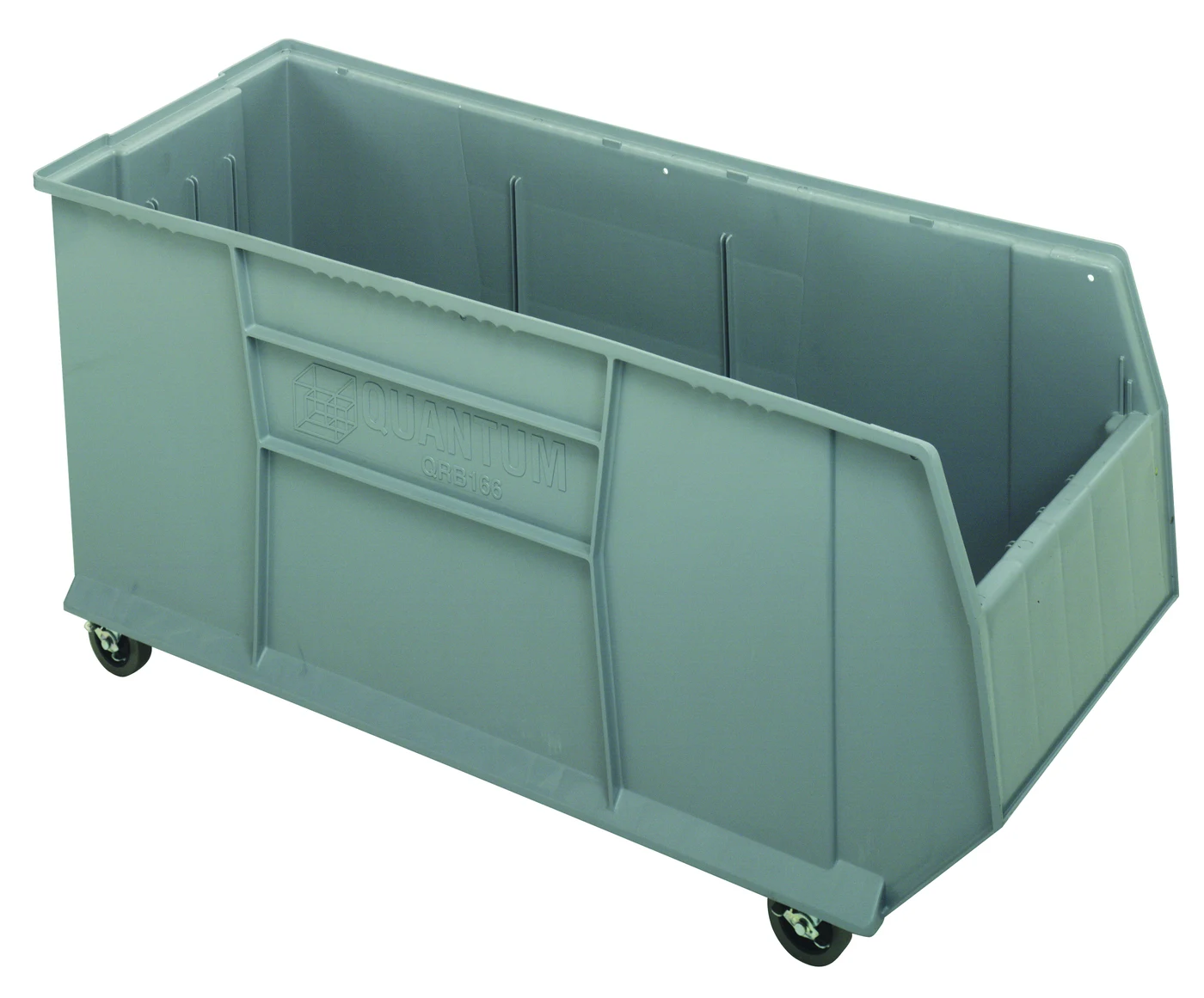 Quantum QRB176MOBGY Mobile RackBin 42" Container, 16-1/2"W x 41-7/8"L x 20-1/2"H, 180 lb capacity, Gray