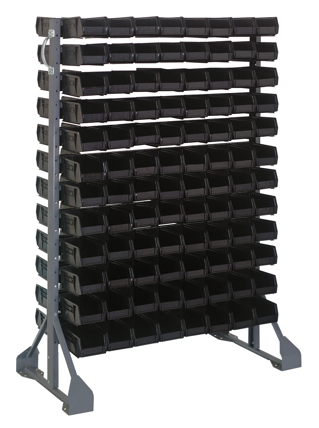Quantum QRU-12D-220-192BK Double-Sided Rail Rack, 36"L x 20"W x 53"H, 1600 lb capacity, Gray