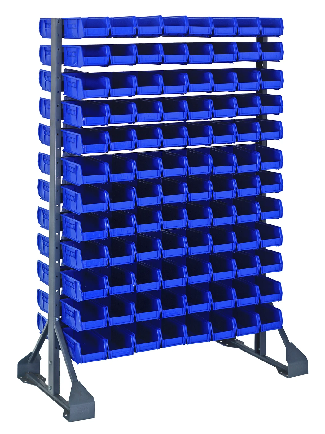 Quantum QRU-12D-220-192BL Double-Sided Rail Rack, 36"L x 20"W x 53"H, 1600 lb capacity, Gray