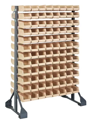 Quantum QRU-12D-220-192IV Double-Sided Rail Rack, 36"L x 20"W x 53"H, 1600 lb capacity, Gray
