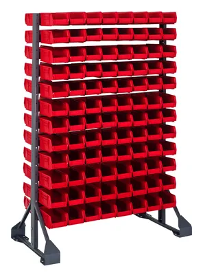 Quantum QRU-12D-220-192RD Double-Sided Rail Rack, 36"L x 20"W x 53"H, 1600 lb capacity, Gray