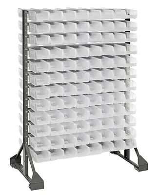 Quantum QRU-12D-220-192CL Double-Sided Rail Rack, 36"L x 20"W x 53"H, 1600 lb capacity, Gray