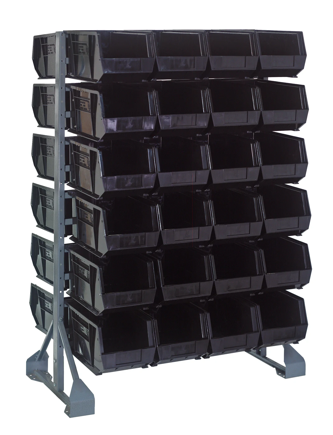 Quantum QRU-12D-240-48BK Double-Sided Rail Rack, 36"L x 20"W x 53"H, 1600 lb capacity, Gray