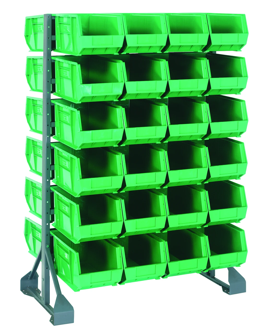 Quantum QRU-12D-239-48GN Double-Sided Rail Rack, 36"L x 20"W x 53"H, 1600 lb capacity, Gray