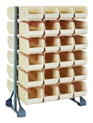 Quantum QRU-12D-239-48IV Double-Sided Rail Rack, 36"L x 20"W x 53"H, 1600 lb capacity, Gray
