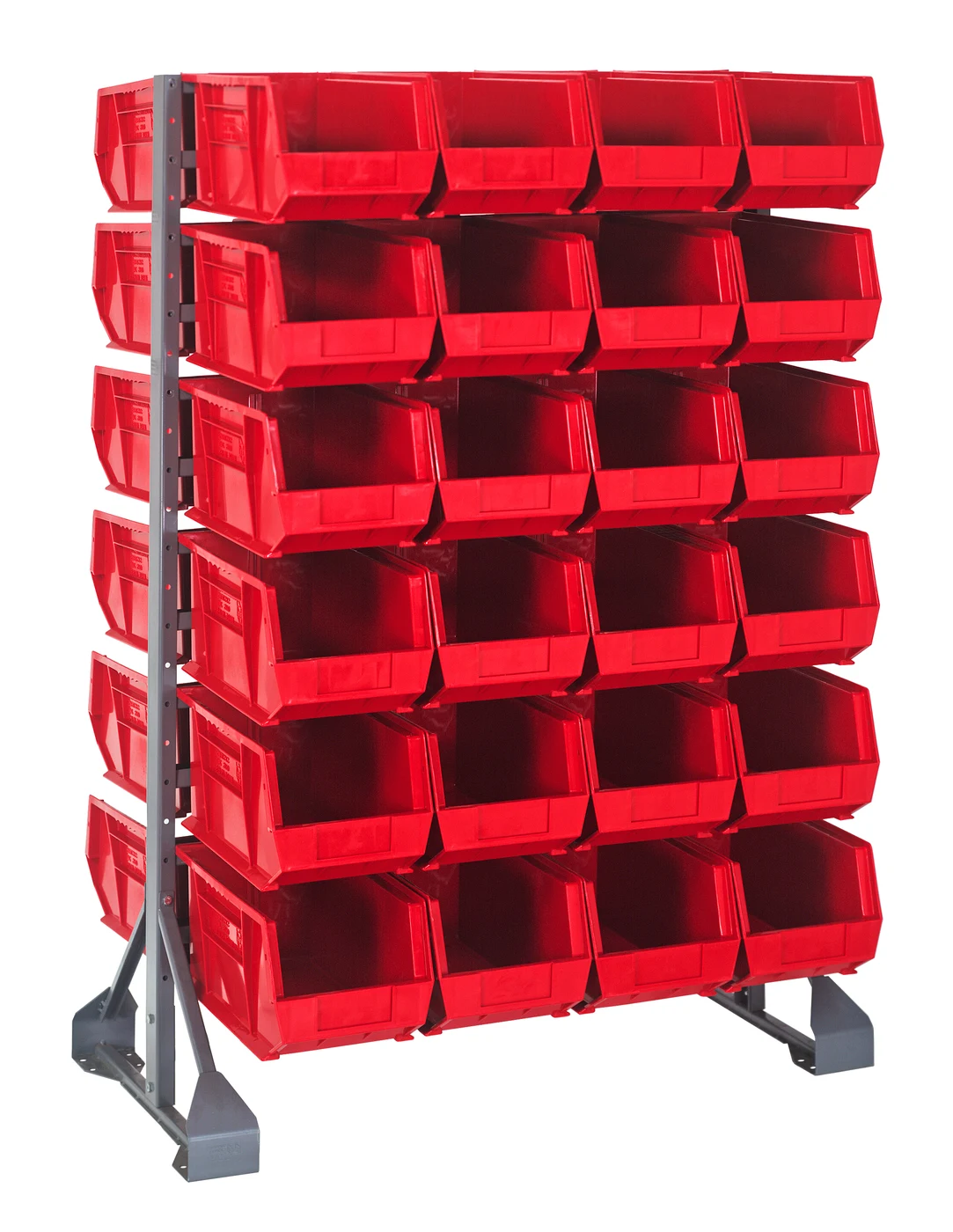 Quantum QRU-12D-240-48RD Double-Sided Rail Rack, 36"L x 20"W x 53"H, 1600 lb capacity, Gray