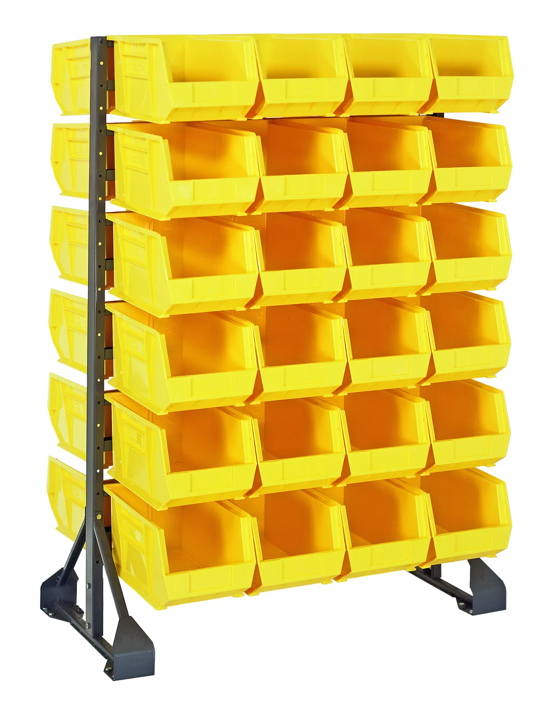 Quantum QRU-12D-239-48YL Double-Sided Rail Rack, 36"L x 20"W x 53"H, 1600 lb capacity, Gray
