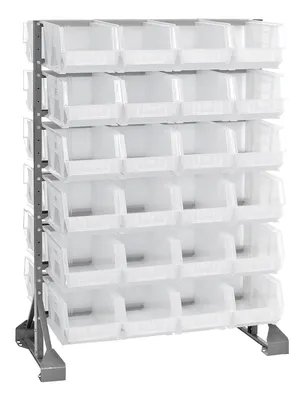 Quantum QRU-12D-239-48CL Double-Sided Rail Rack, 36"L x 20"W x 53"H, 1600 lb capacity, Gray