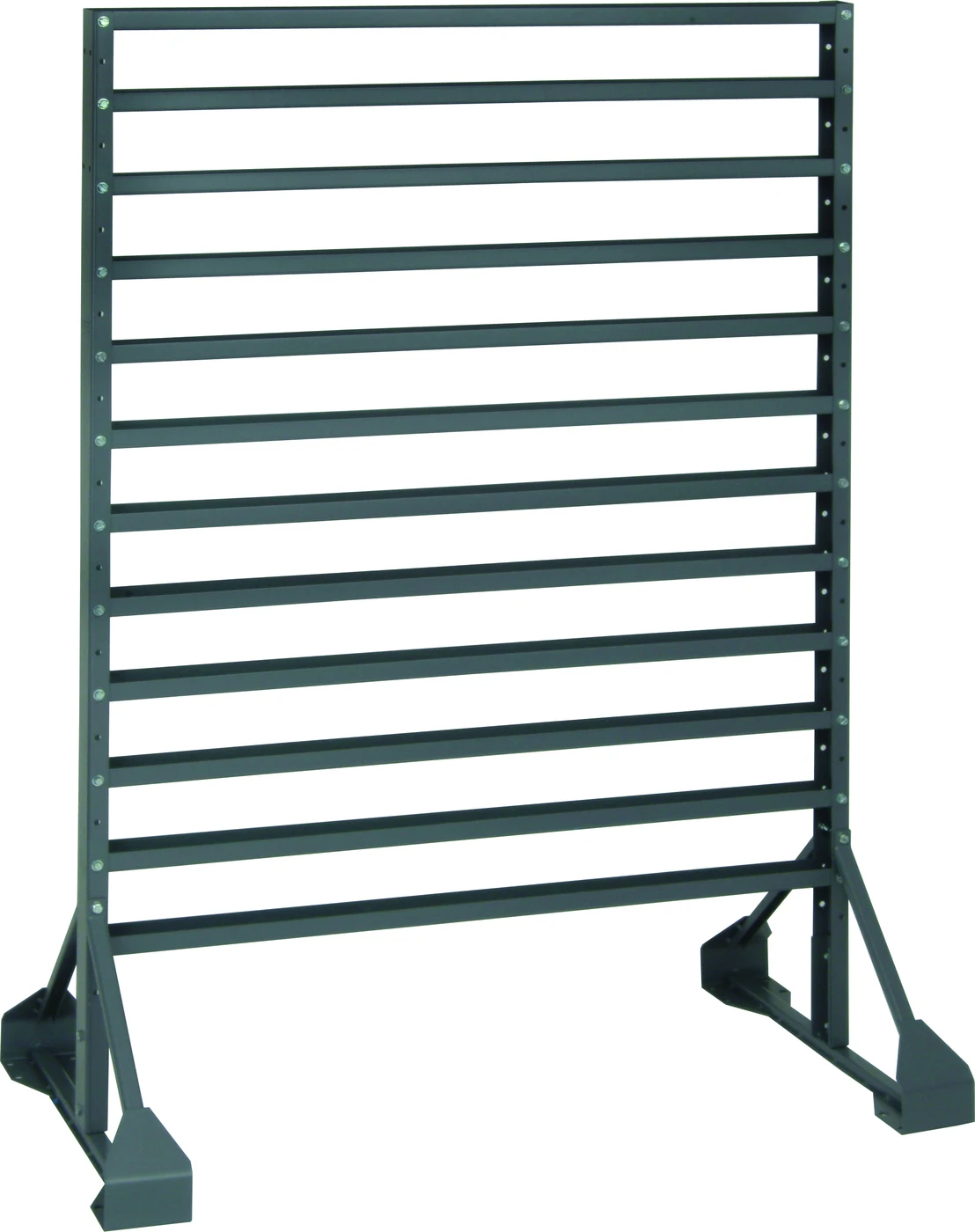 Quantum QRU-12D Double-Sided Rail Rack, 36"L x 20"W x 53"H, 1600 lb capacity, Gray