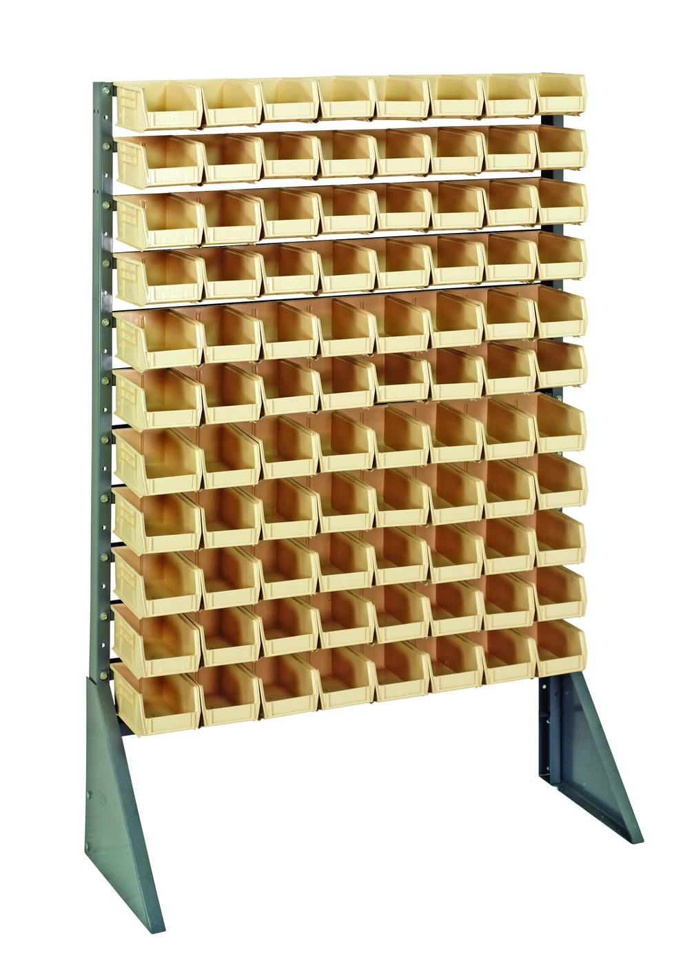 Quantum QRU-12S-220-96IV Single-Sided Rail Rack, 36"L x 15"W x 53"H, 600 lb capacity, Gray