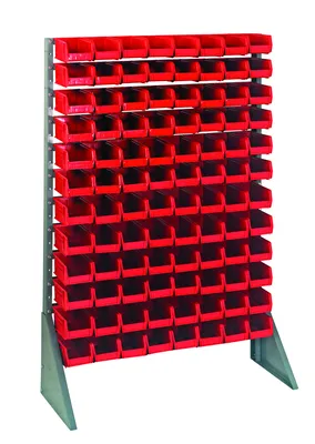 Quantum QRU-12S-220-96RD Single-Sided Rail Rack, 36"L x 15"W x 53"H, 600 lb capacity, Gray