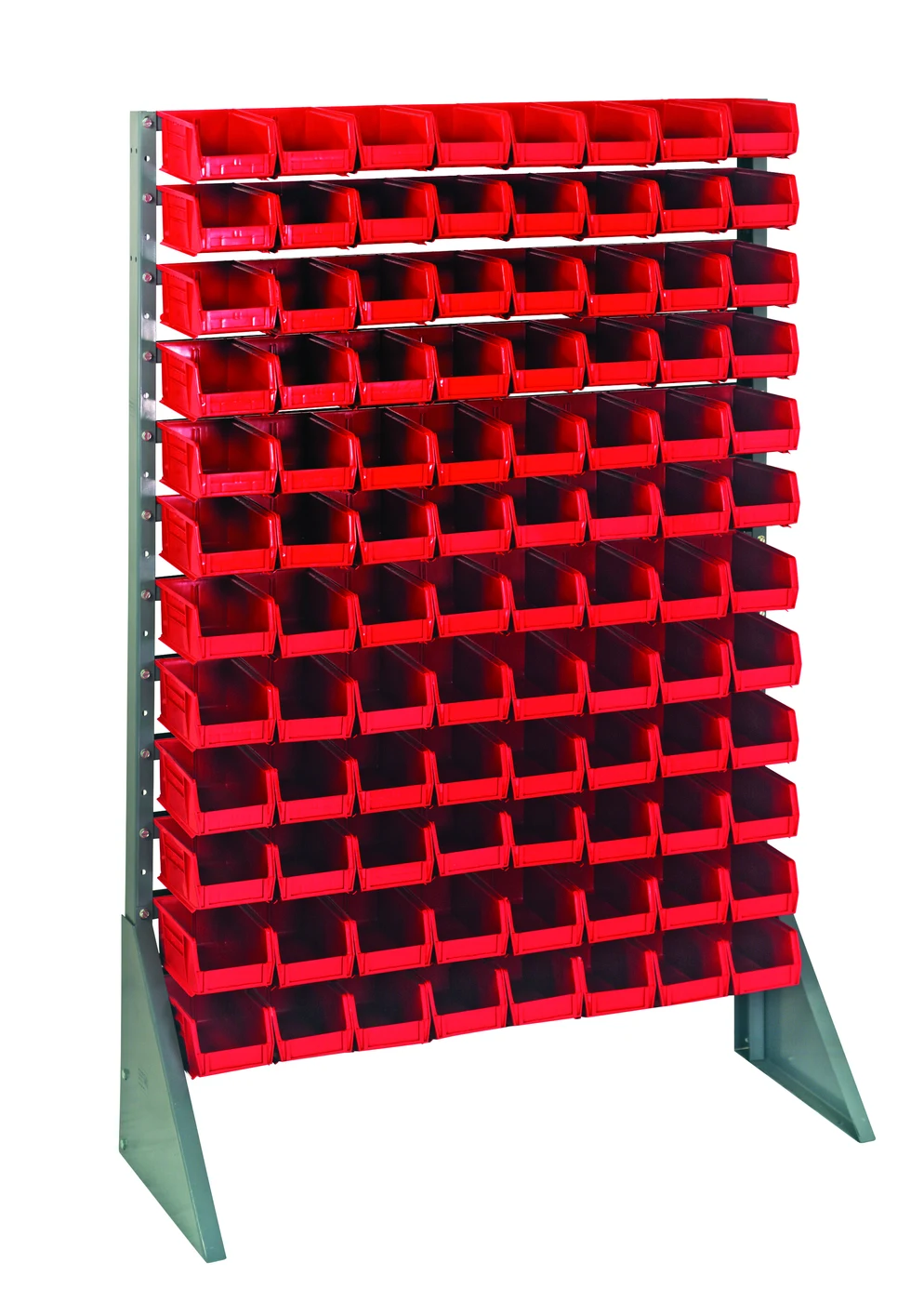 Quantum QRU-12S-220-96RD Single-Sided Rail Rack, 36"L x 15"W x 53"H, 600 lb capacity, Gray