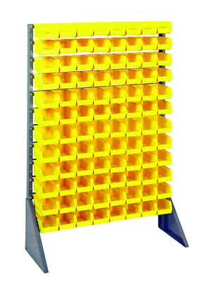 Quantum QRU-12S-220-96YL Single-Sided Rail Rack, 36"L x 15"W x 53"H, 600 lb capacity, Gray