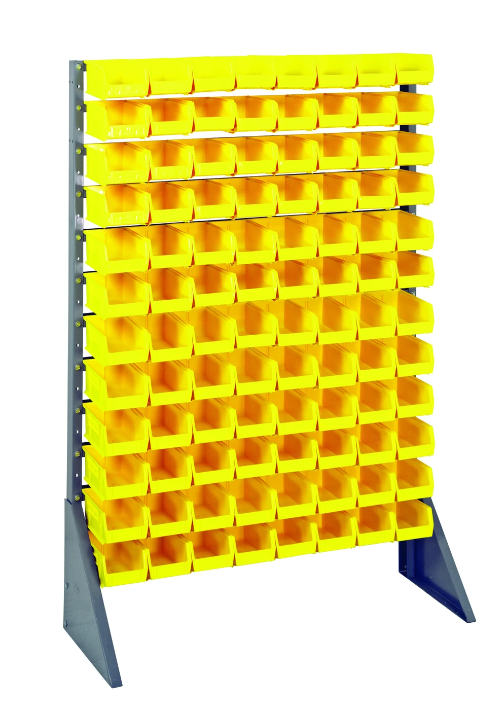 Quantum QRU-12S-220-96YL Single-Sided Rail Rack, 36"L x 15"W x 53"H, 600 lb capacity, Gray