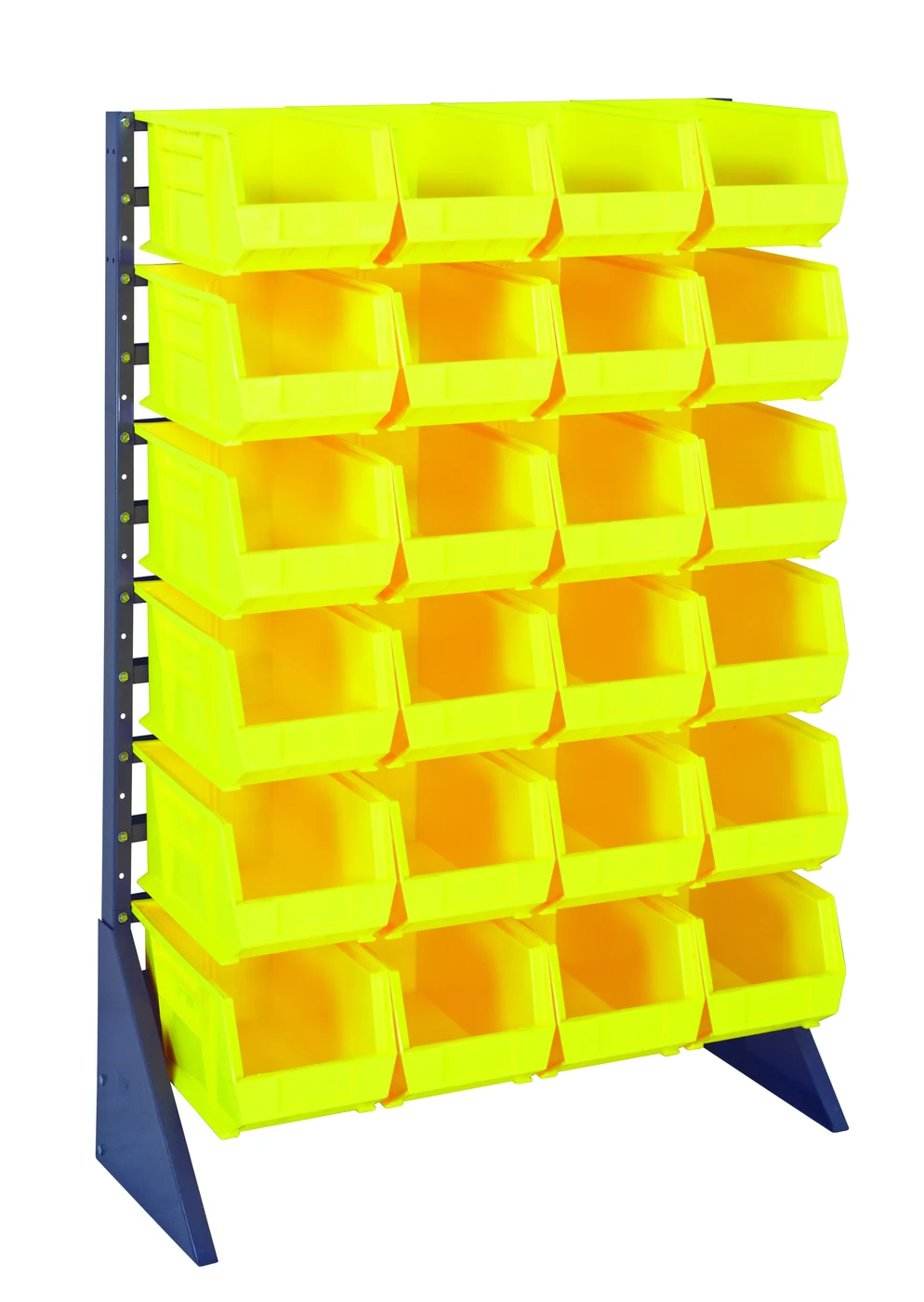 Quantum QRU-12S-239-24YL Single-Sided Rail Rack, 36"L x 15"W x 53"H, 600 lb capacity, Gray