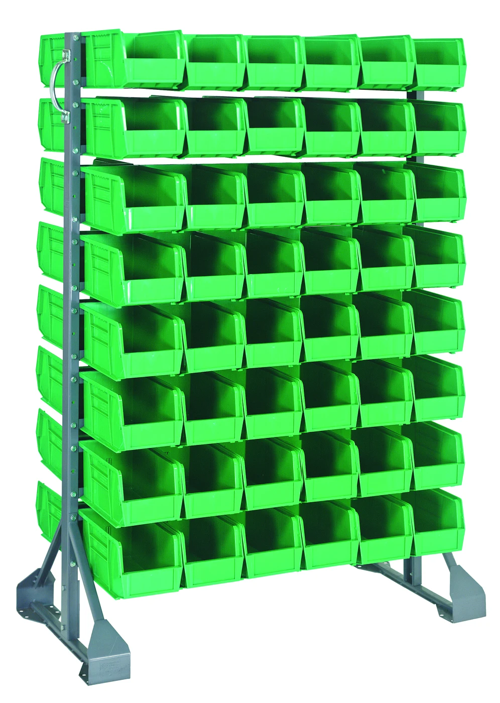 Quantum QRU-16D-220230240GN Double-Sided Rail Rack, 36"L x 20"W x 53"H, 1600 lb capacity, Gray