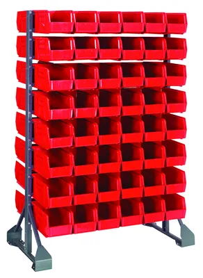 Quantum QRU-16D-230-96RD Double-Sided Rail Rack, 36"L x 20"W x 53"H, 1600 lb capacity, Gray