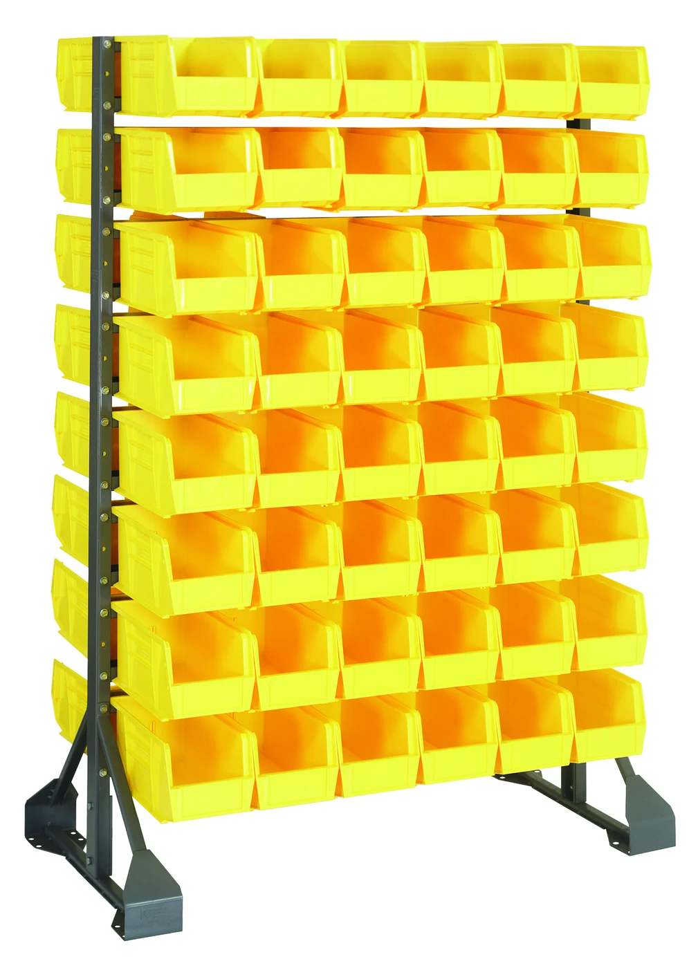 Quantum QRU-16D-230-96YL Double-Sided Rail Rack, 36"L x 20"W x 53"H, 1600 lb capacity, Gray