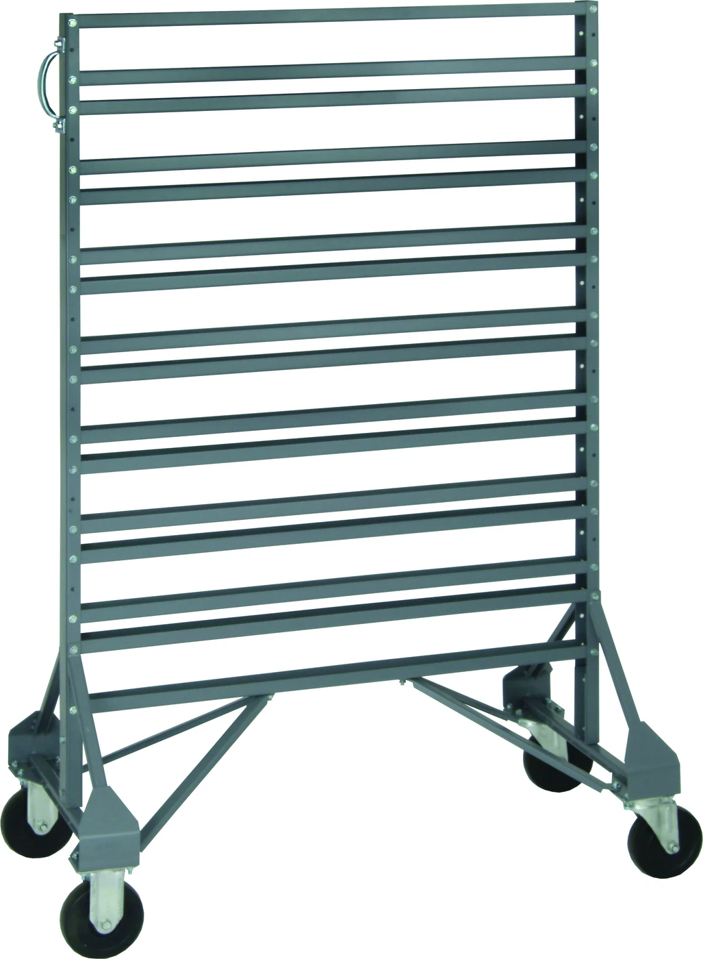 Quantum MQRU-16D Mobile Rail Rack, 36"L x 20"W x 53"H, 1500 lb capacity, Gray