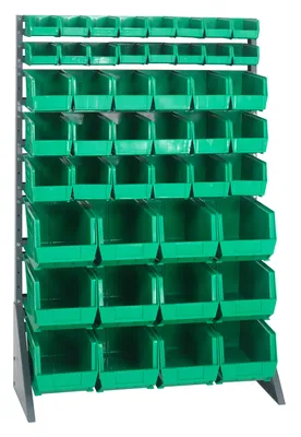 Quantum QRU-16S-220230240GN Single-Sided Rail Rack, 36"L x 15"W x 53"H, 600 lb capacity, Gray