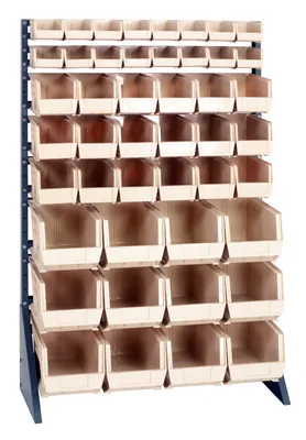 Quantum QRU-16S-220230240IV Single-Sided Rail Rack, 36"L x 15"W x 53"H, 600 lb capacity, Gray