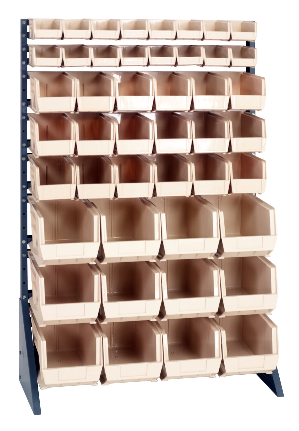 Quantum QRU-16S-220230240IV Single-Sided Rail Rack, 36"L x 15"W x 53"H, 600 lb capacity, Gray