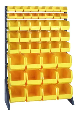Quantum QRU-16S-220230240YL Single-Sided Rail Rack, 36"L x 15"W x 53"H, 600 lb capacity, Gray